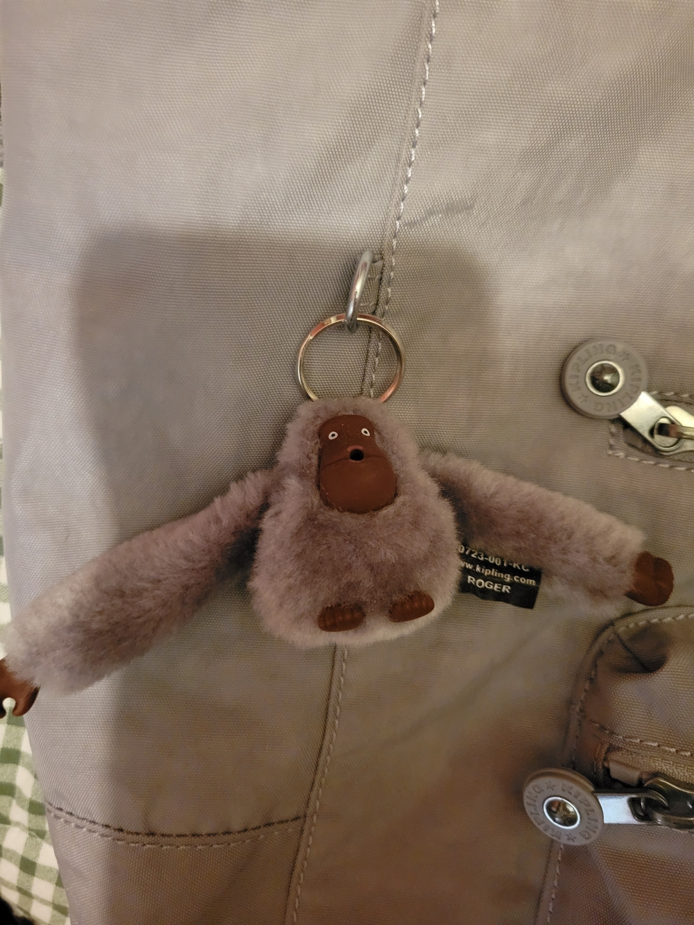 Kipling Light Gray Nylon Tote Bag - Picture 3 of 4